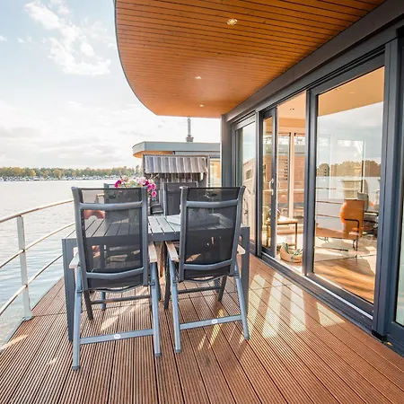 Houseboat With A View Over The Leukermeer, On The Edge Of A Holiday Park *