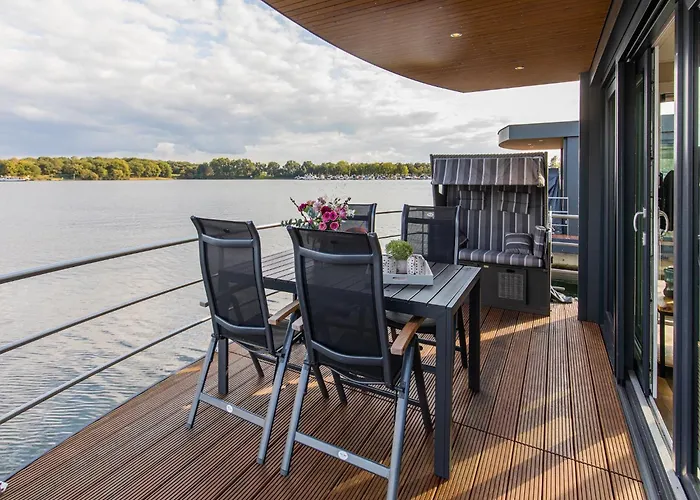 Houseboat With A View Over The Leukermeer, On The Edge Of A Holiday Park *